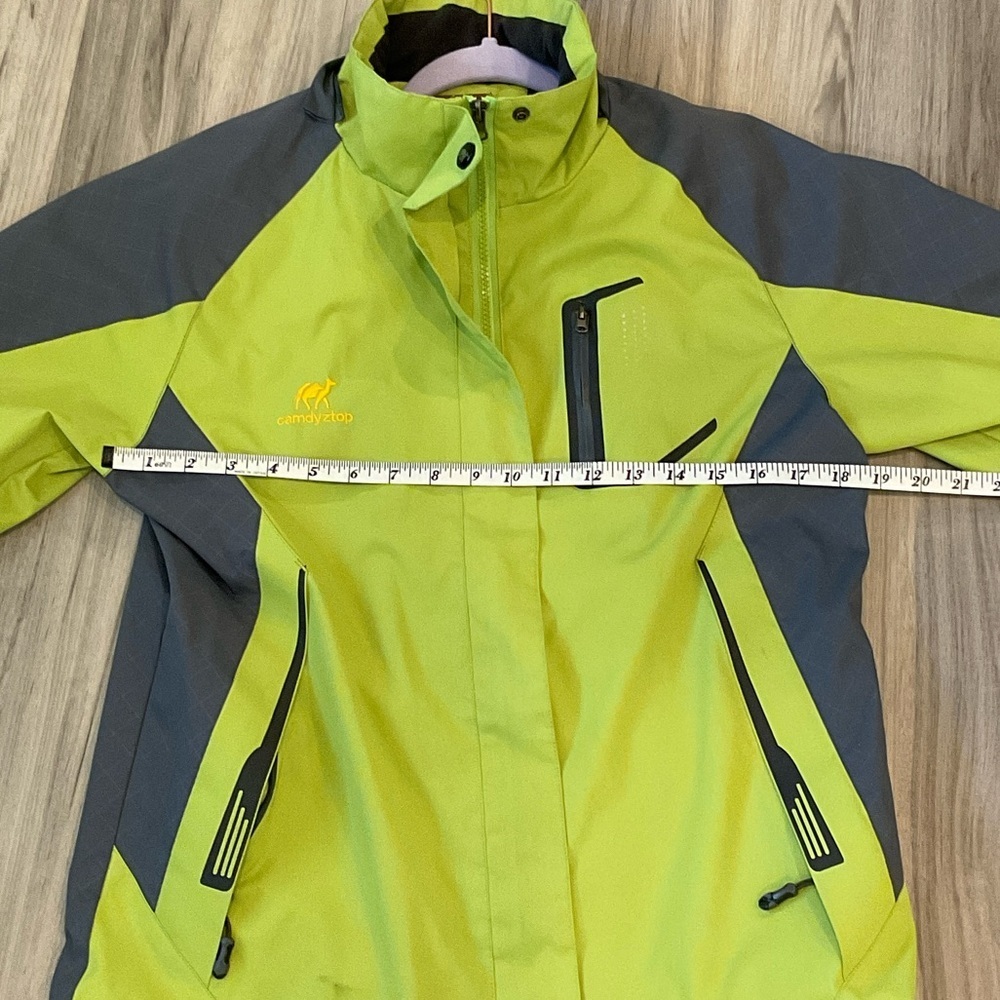 Diamond Supply Co. Lime Green and Charcoal Women’s Raincoat Size XS - Picture 11 of 16